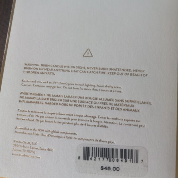 NWT Kendra Scott Mother of Pearl Soy Candle - Picture 3 of 5